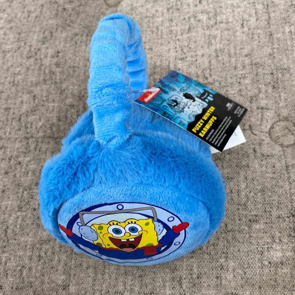 NWT-SpongeBob SquarePants fuzzy winter earmuffs